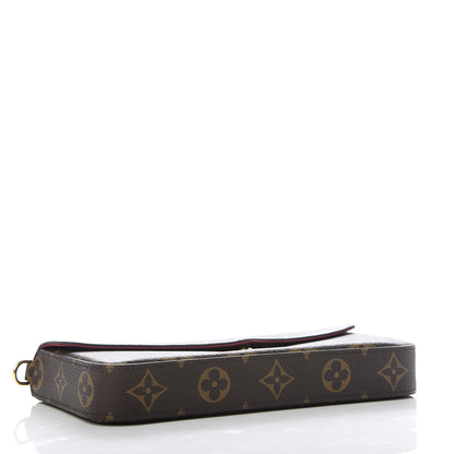 Louis Vuitton Monogram Pochette Felicie Chain Wallet Fuchsia 4 of 11