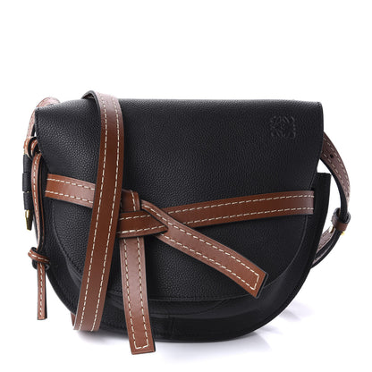 Loewe Grained Calfskin Small Gate Crossbody Bag Pecan Black 1 of 9