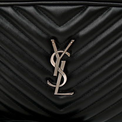 Saint Laurent Calfskin Matelasse Monogram Lou Camera Bag Black 8 of 9
