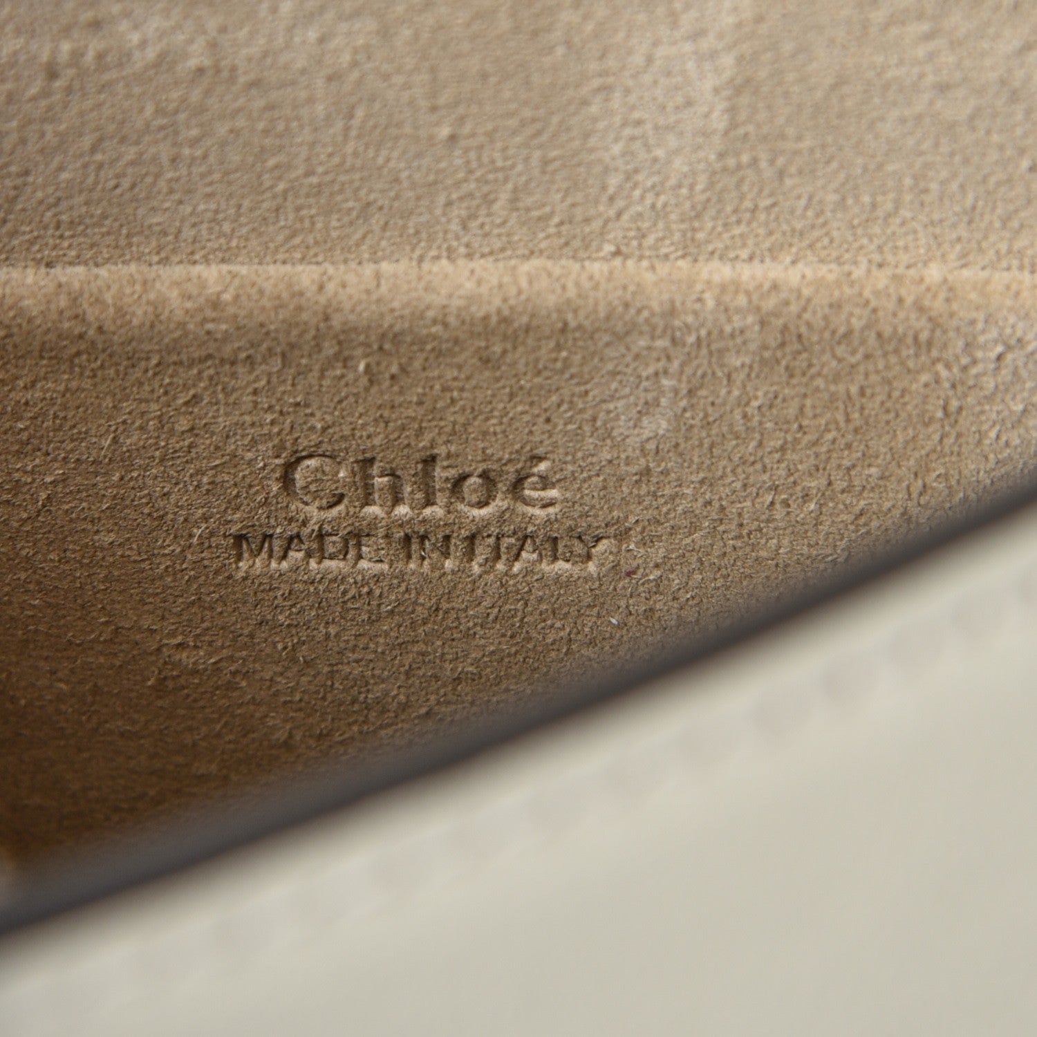 Chloe Calfskin Suede Small Nile Bracelet Bag Off White 7 of 8