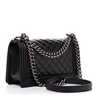 Chanel Calfskin Quilted Medium Boy Flap Black 3 of 17
