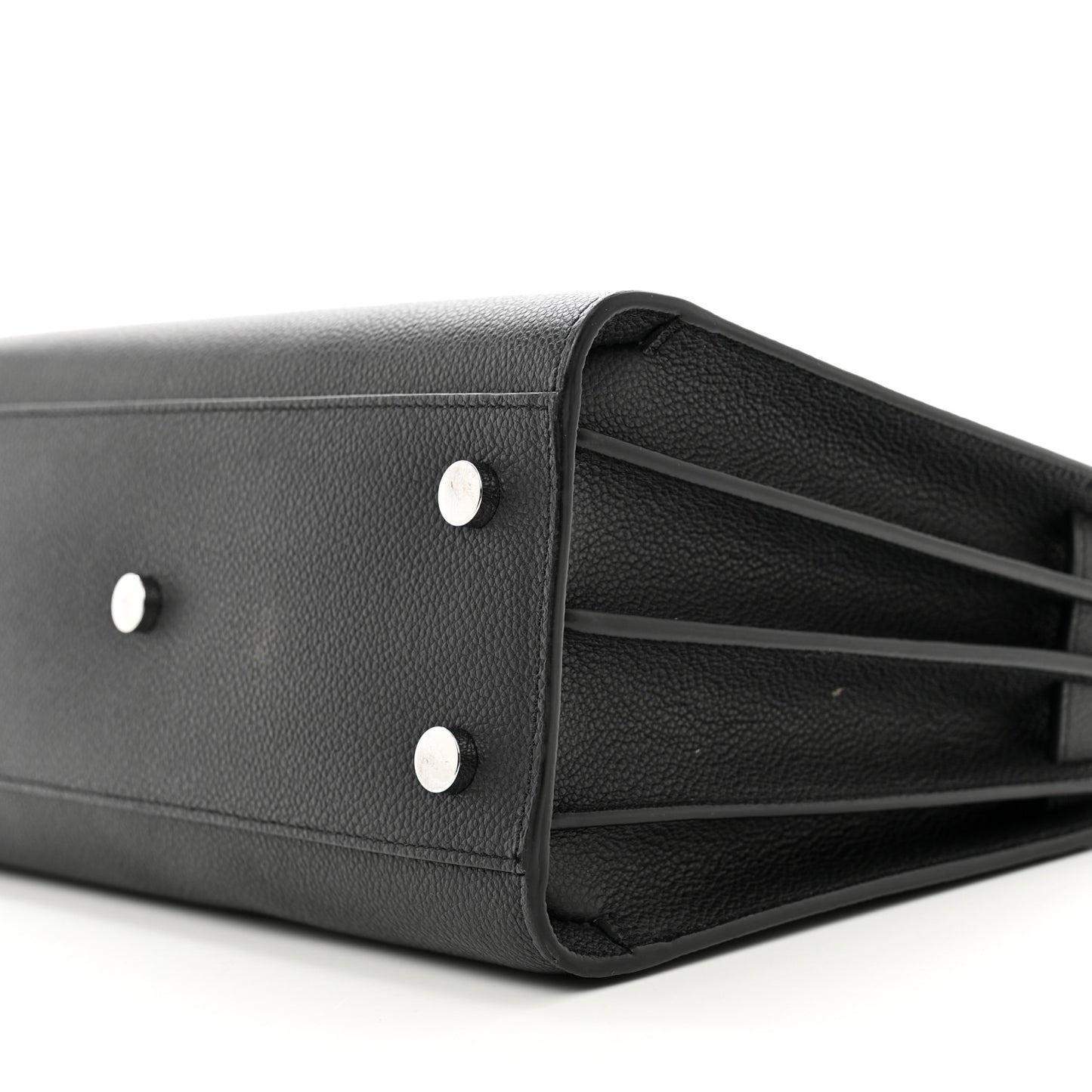 Grained Calfskin Baby Sac De Jour Black