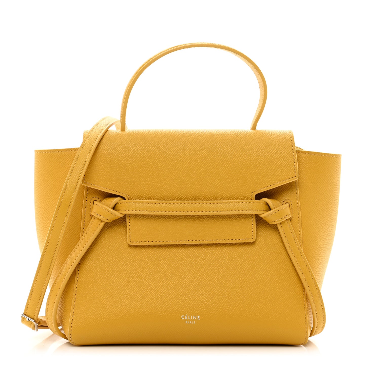 Grained Calfskin Nano Belt Bag Sunflower