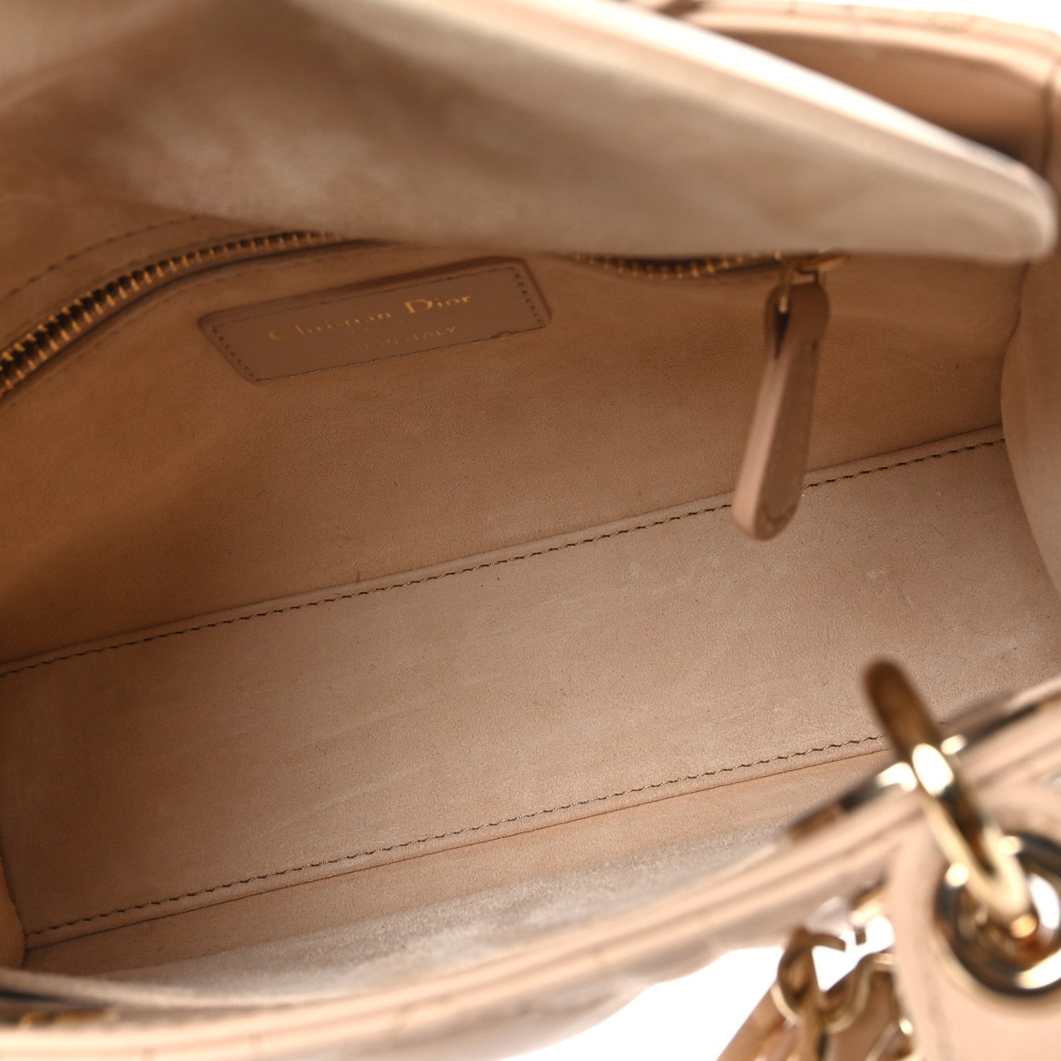Christian Dior Lambskin Cannage Small My ABCDior Lady Dior Beige 5 of 10