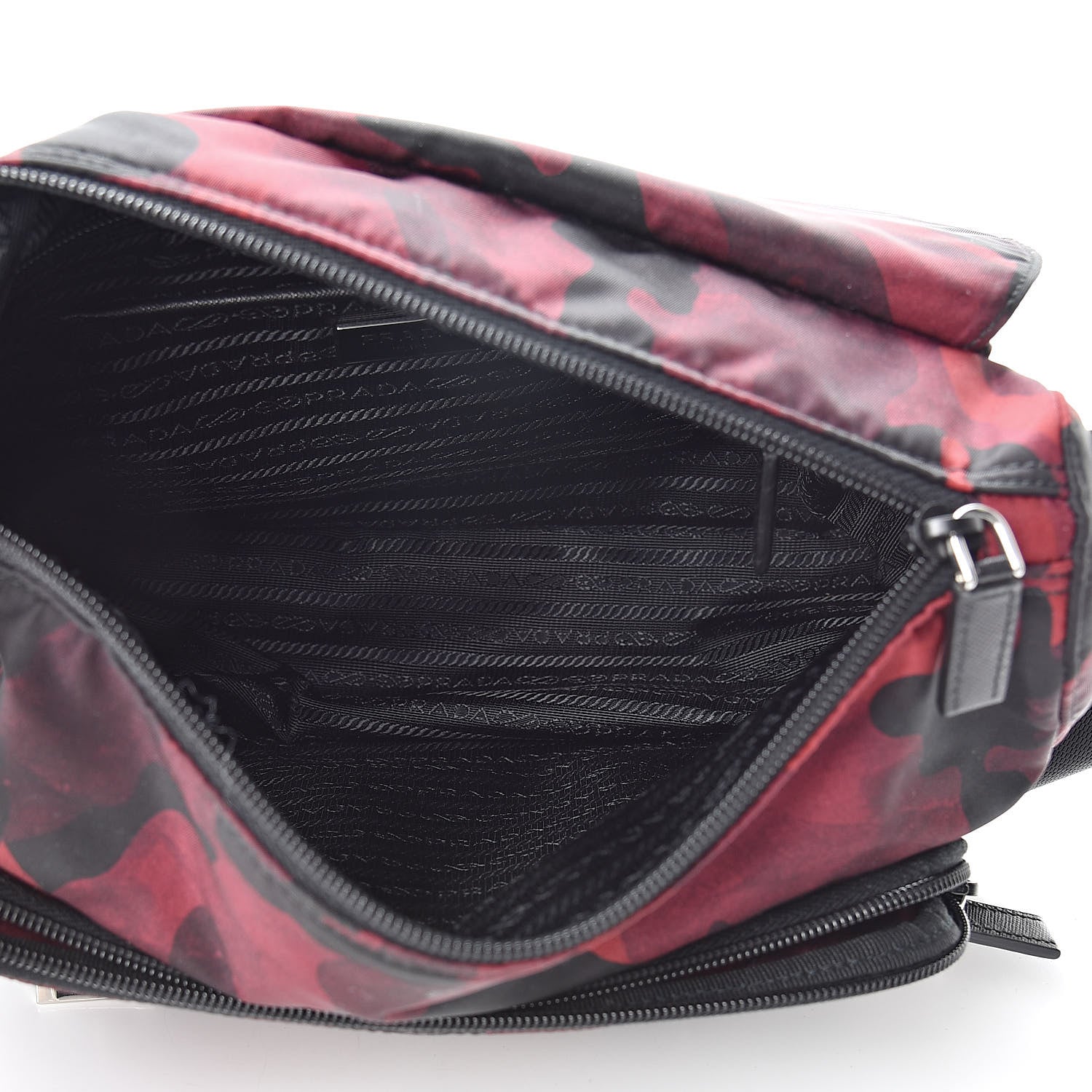 Prada Tessuto Nylon Camouflage Messenger Bag Bordeaux 5 of 12