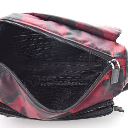 Prada Tessuto Nylon Camouflage Messenger Bag Bordeaux 5 of 12