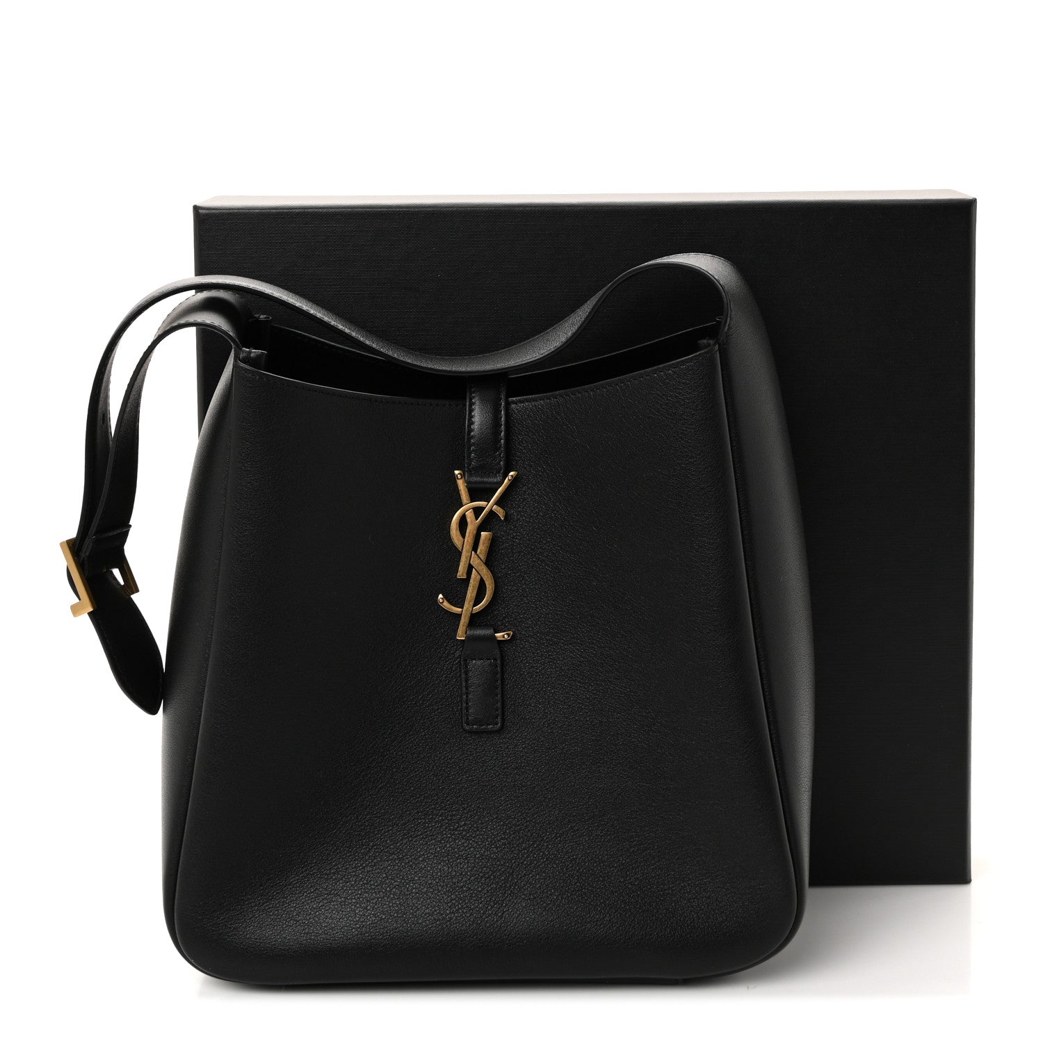 Saint Laurent Smooth Calfskin Small Le 5 A 7 Soft Hobo Black 10 of 10