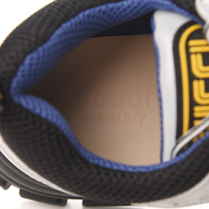 Gucci X SEGA Mesh Technical Canvas Calfskin Reflective Mens Flashtrek Sneakers 10 Silver Black 6 of 7