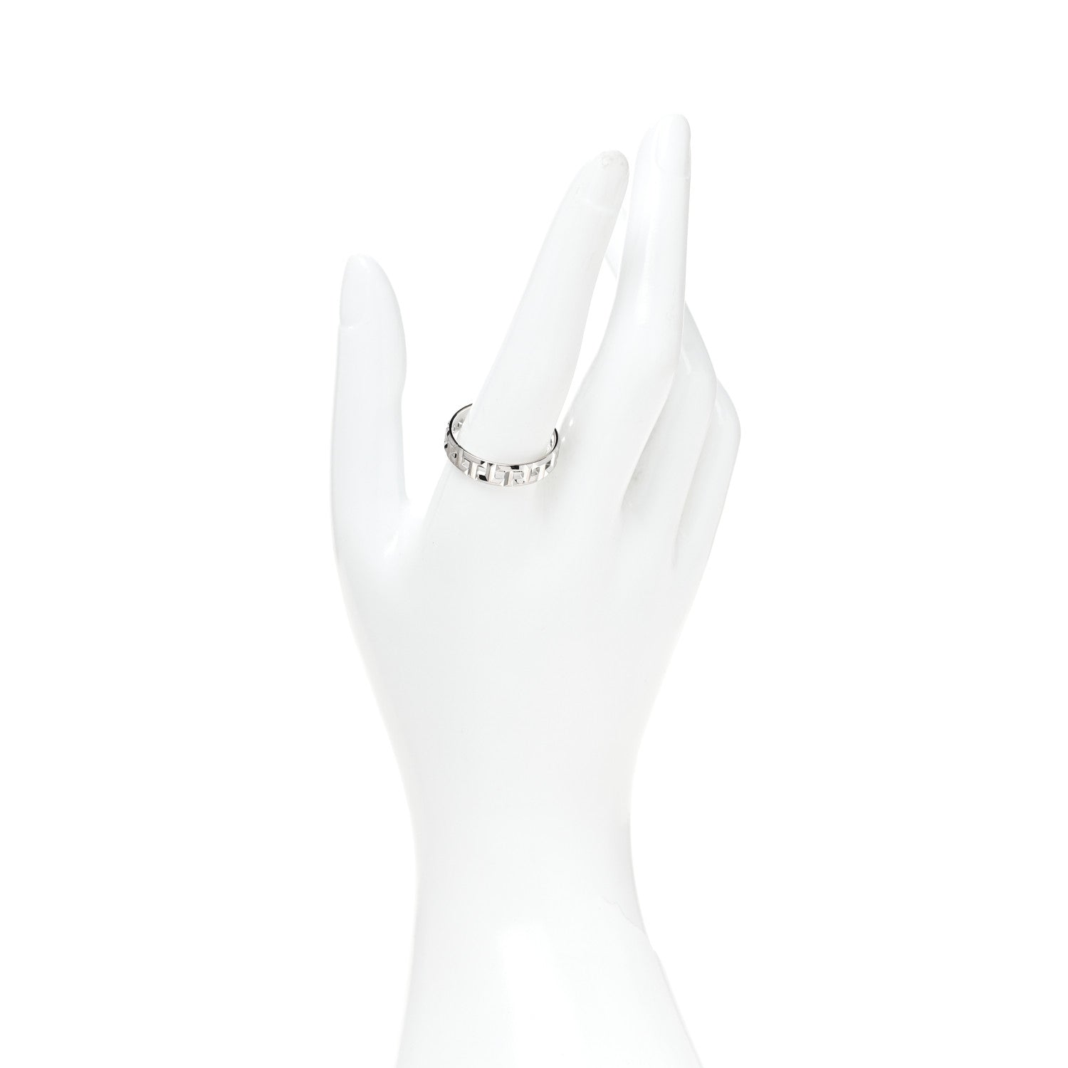 Tiffany 18K White Gold T True Wide Ring 65 11 2 of 4