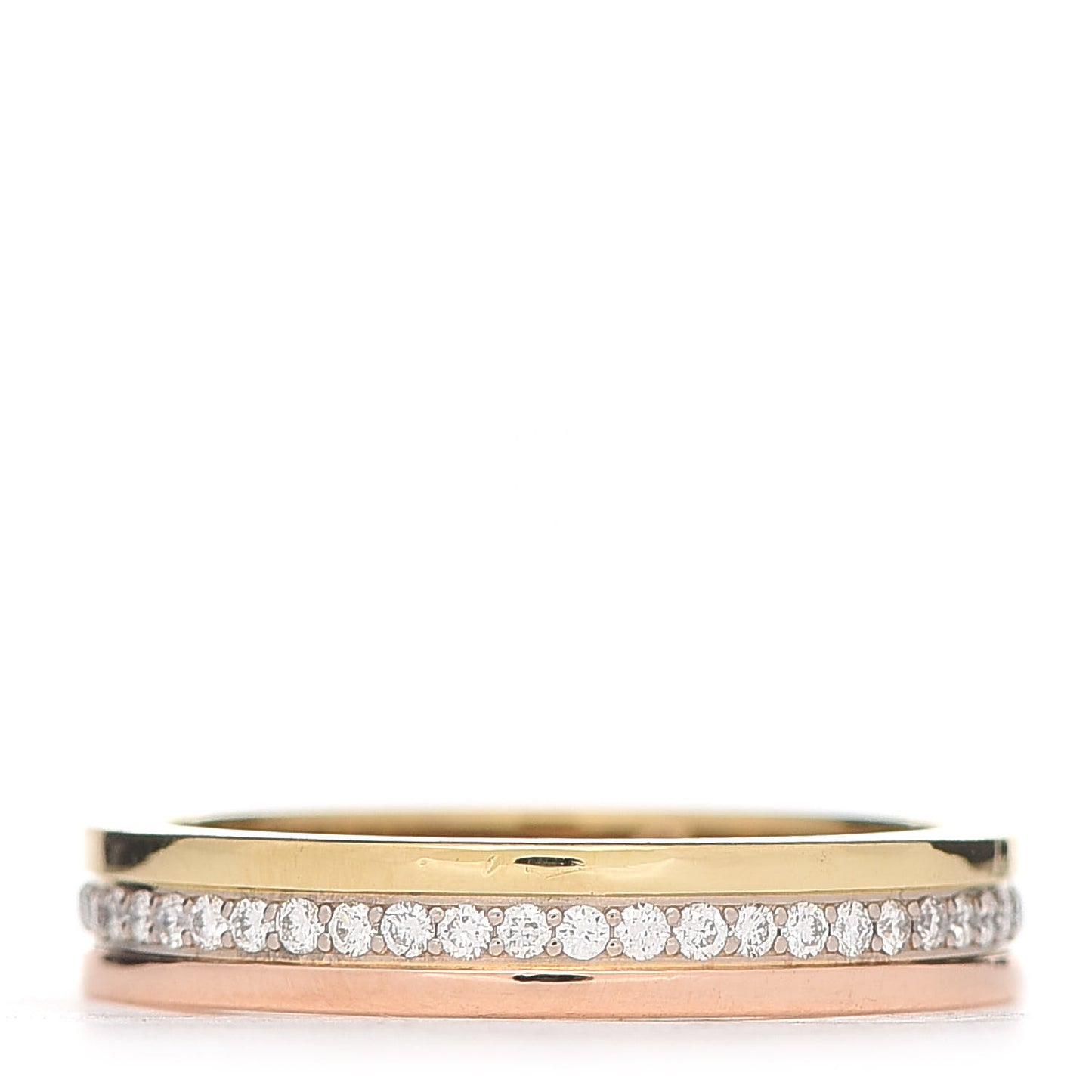 18K White Yellow Pink Gold Diamond 3.5mm Vendome Louis Cartier Wedding Band 49 4.75