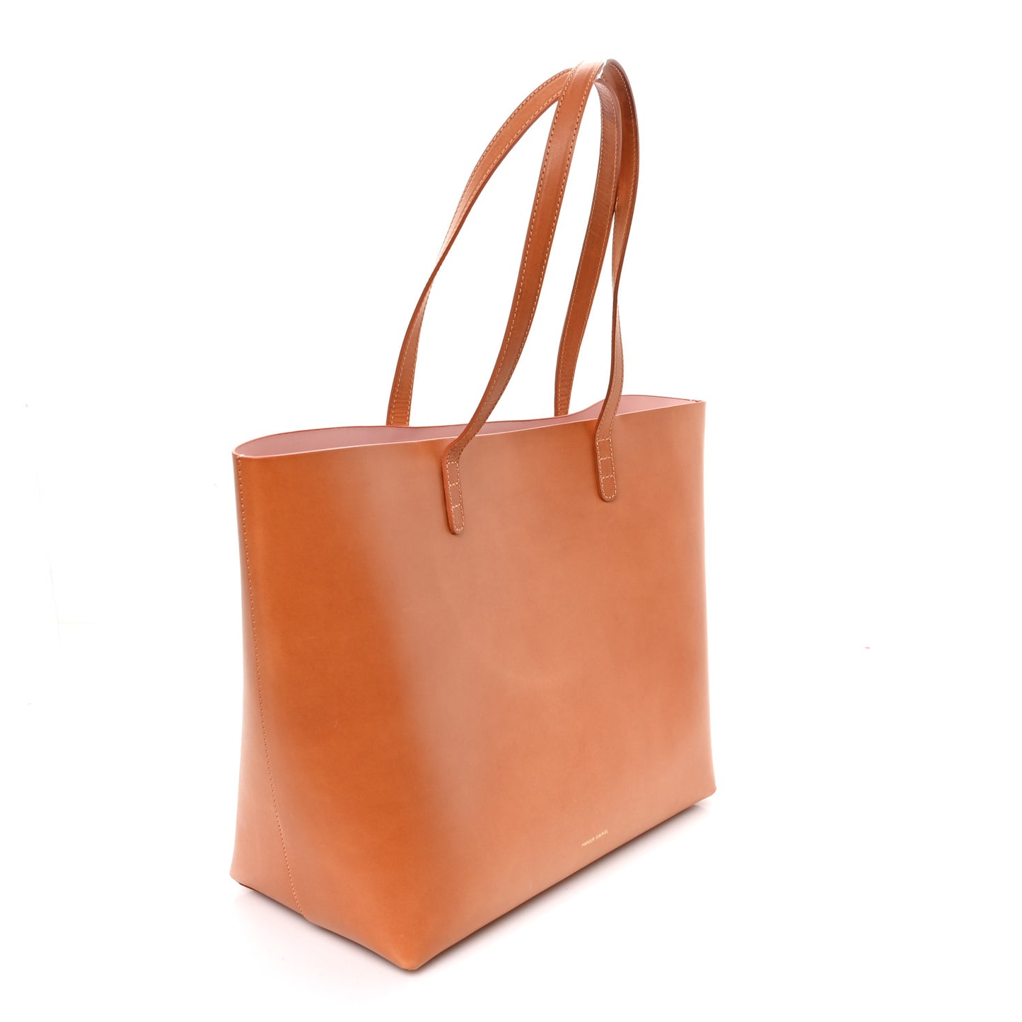 Calfskin Small Shopping Tote Cammello Rosa