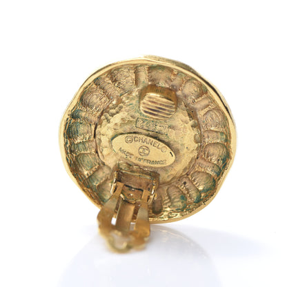 Chanel Pearl Round Clip On Earrings Gold 4 of 6
