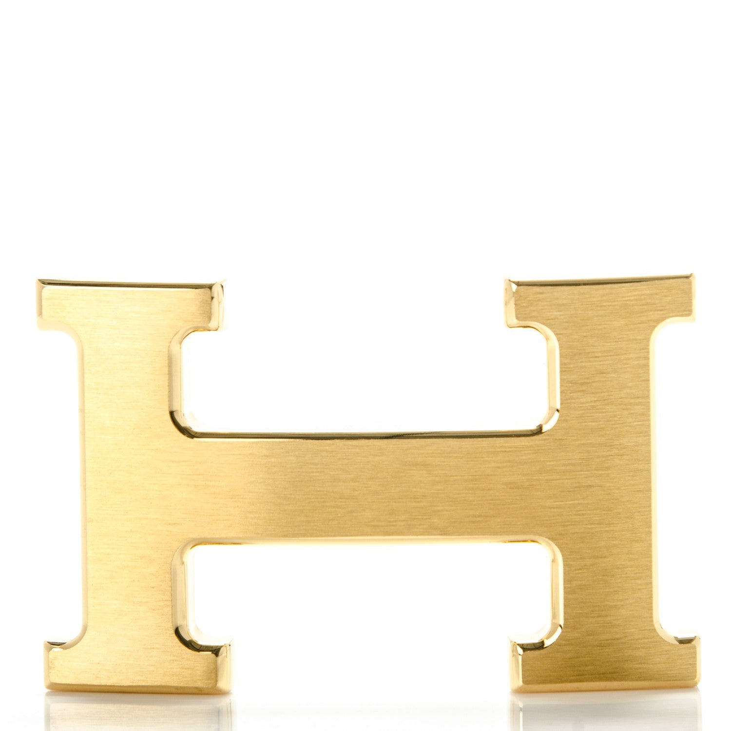 Hermes Brushed 32mm H Belt Buckle Gold 1 of 4