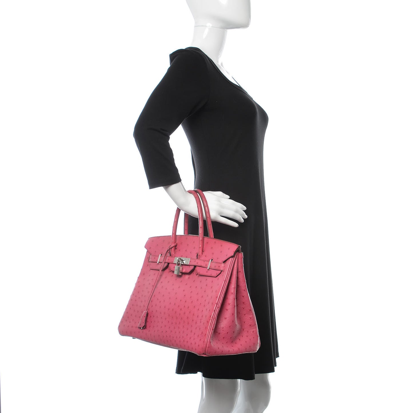 Ostrich Birkin 35 Fuchsia