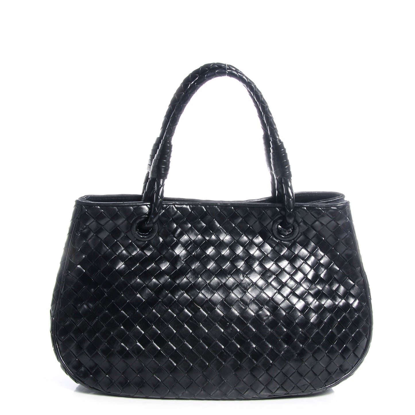 Nappa Intrecciato Woven Tote Nero Black
