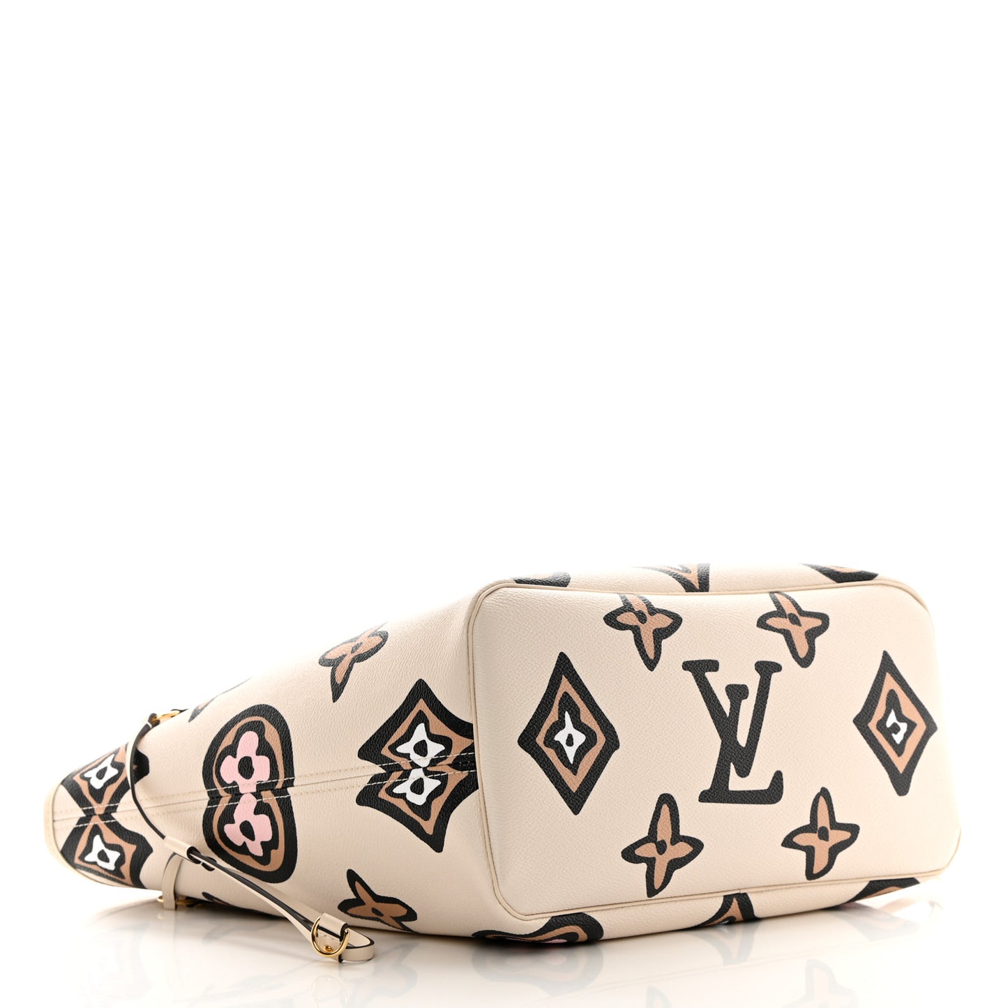Monogram Giant Wild at Heart Neverfull MM Creme