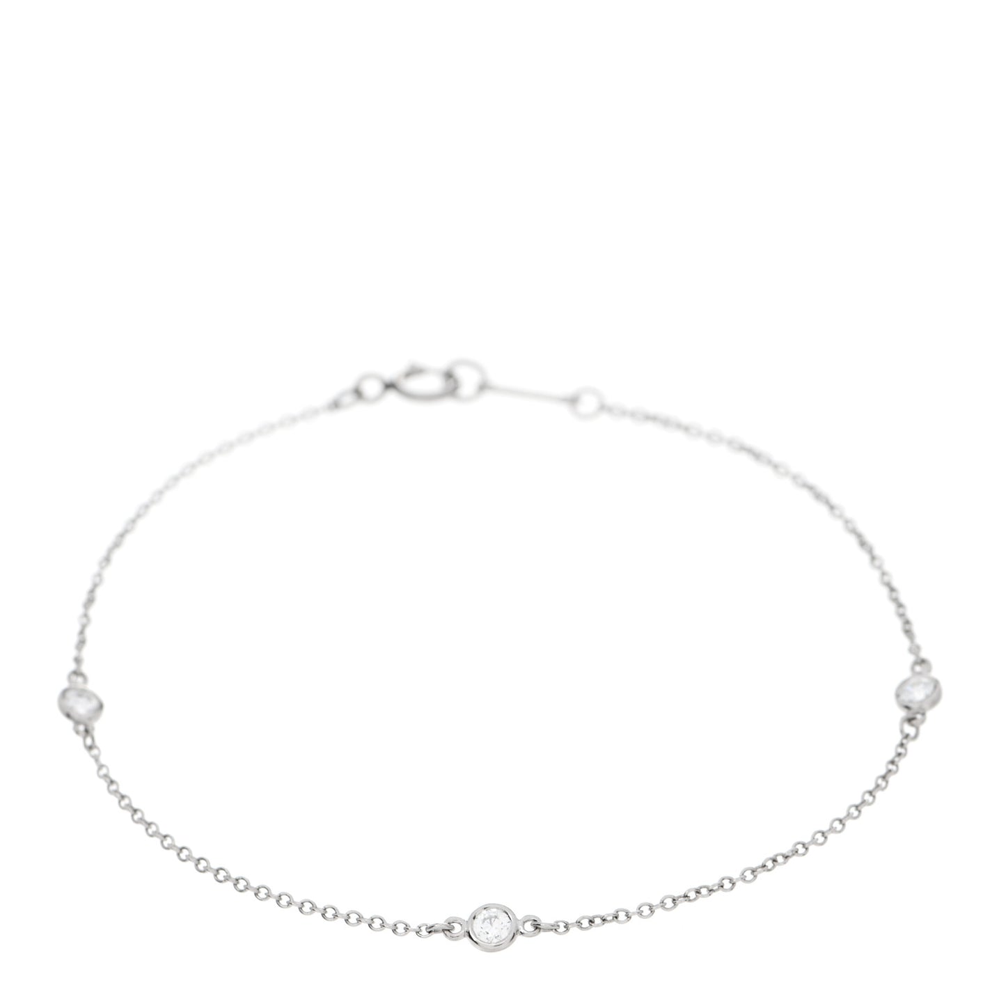 Platinum Diamond .15ctw Elsa Peretti Diamonds by the Yard Station Bracelet