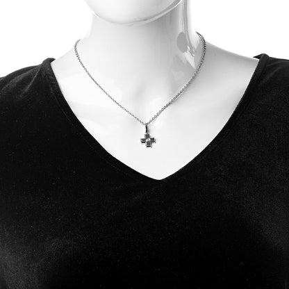 Cartier 18K White Gold Diamond Cross Pendant Necklace 2 of 5