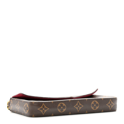 Louis Vuitton Monogram Pochette Felicie Chain Wallet Fuchsia 5 of 24