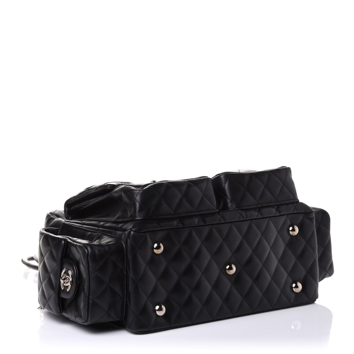 Chanel Calfskin Quilted Large Cambon Multipocket Reporter Black 3 of 10