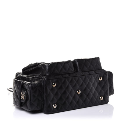 Chanel Calfskin Quilted Large Cambon Multipocket Reporter Black 3 of 10