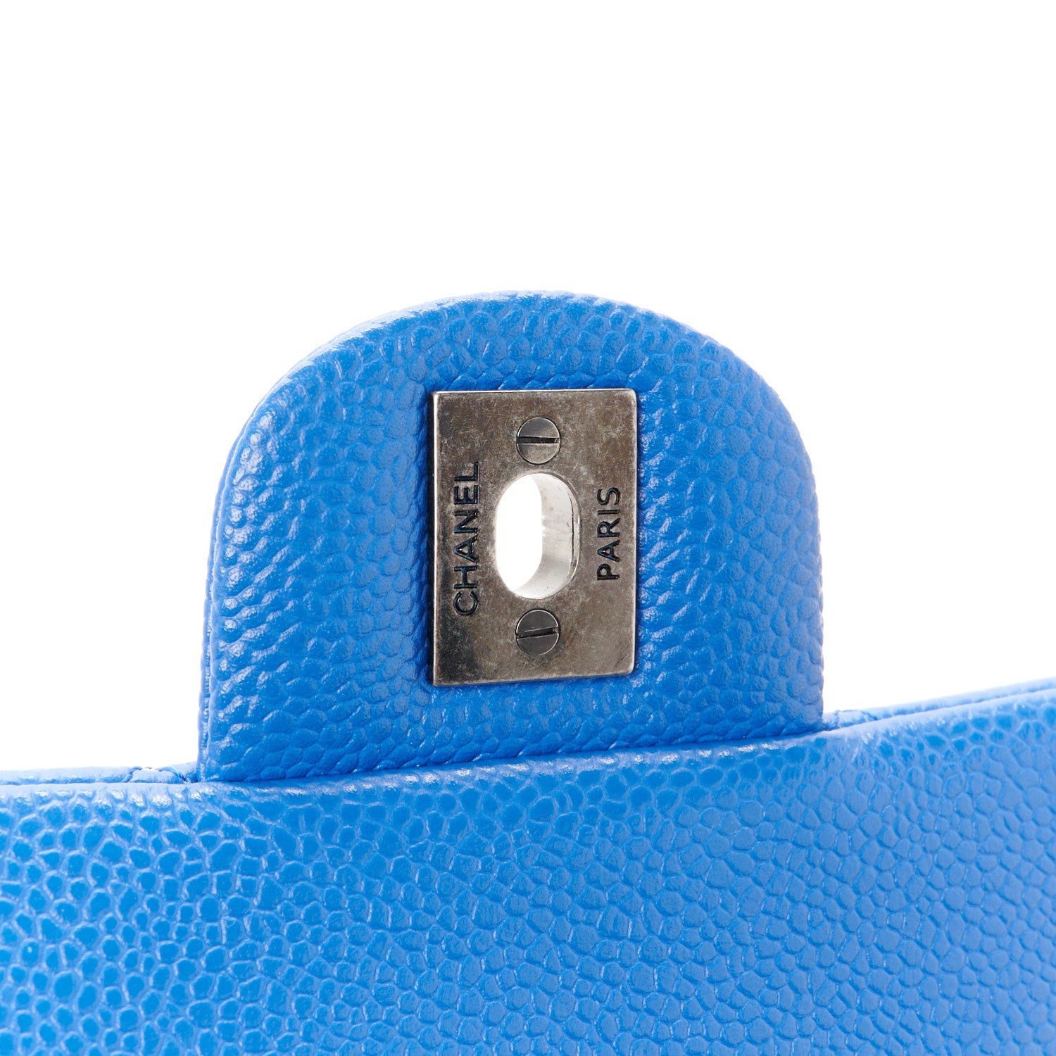 Chanel Caviar Quilted Mini Rectangular Flap Blue 6 of 12