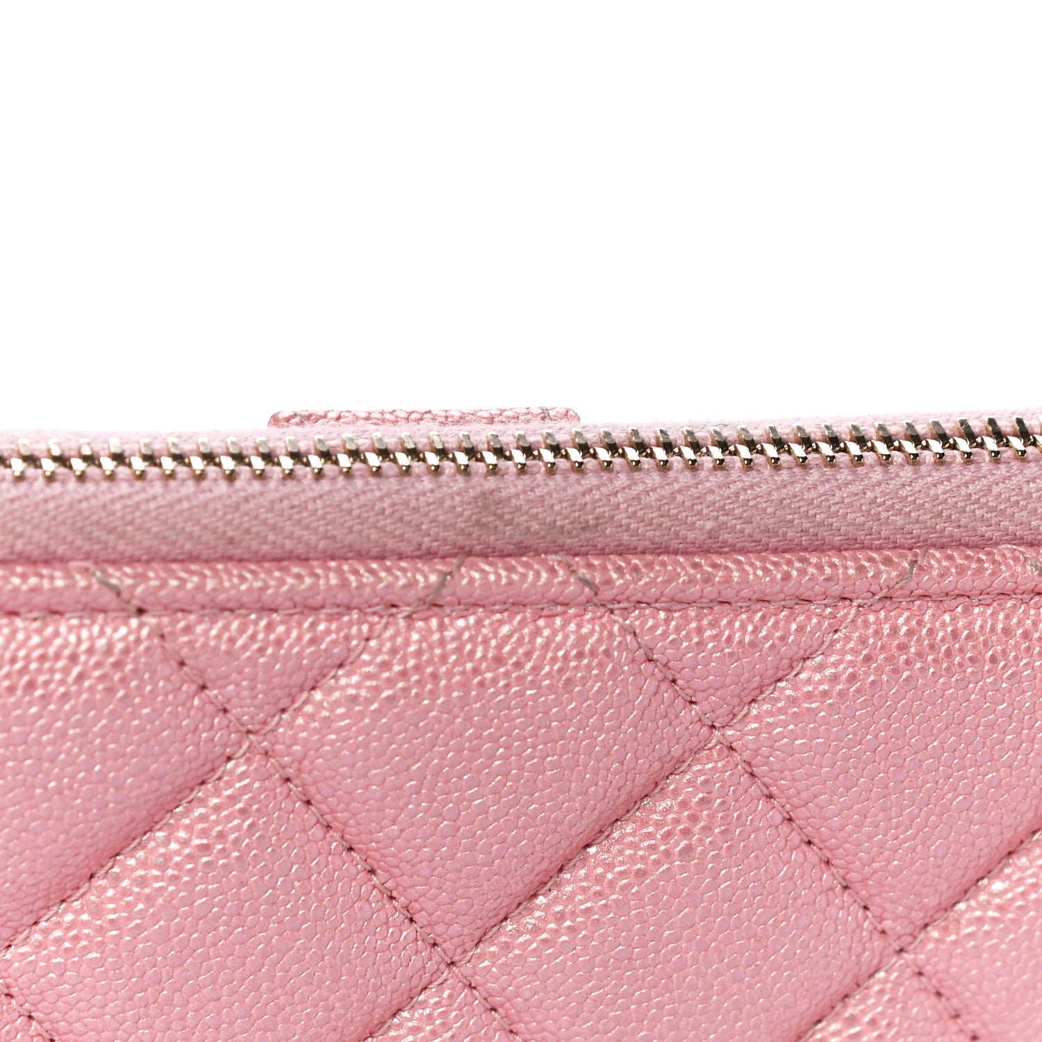 Chanel Iridescent Caviar Quilted Classic Pouch With Handle Rose Pink 11 of 16