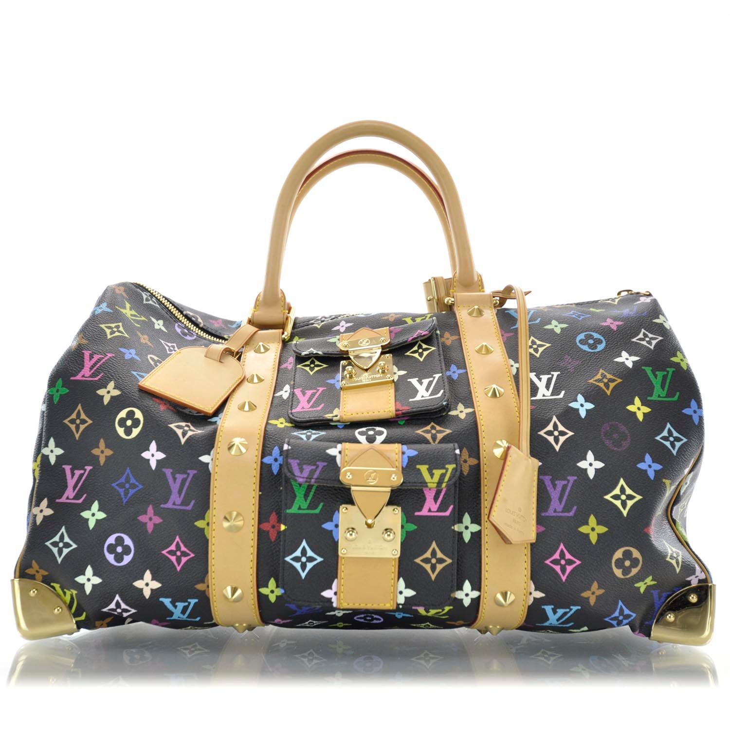 Louis Vuitton Monogram Multicolor Keepall 45 Black 1 of 9