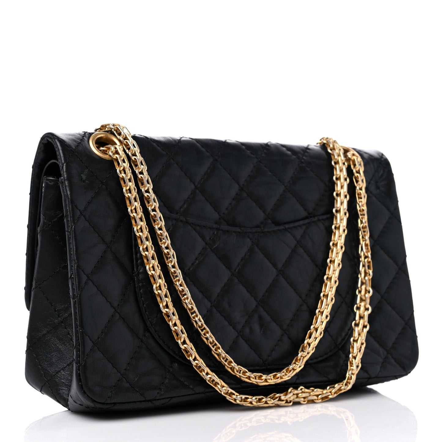 Aged Calfskin Lucky Charms 2.55 Reissue 225 Flap Black
