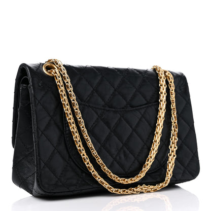 Chanel Aged Calfskin Lucky Charms 2.55 Reissue 225 Flap Black 3 of 9