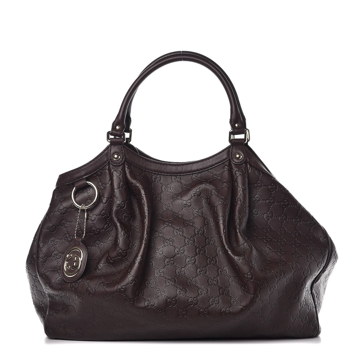 Gucci Guccissima Signature Large Sukey Tote Chocolate 1 of 9