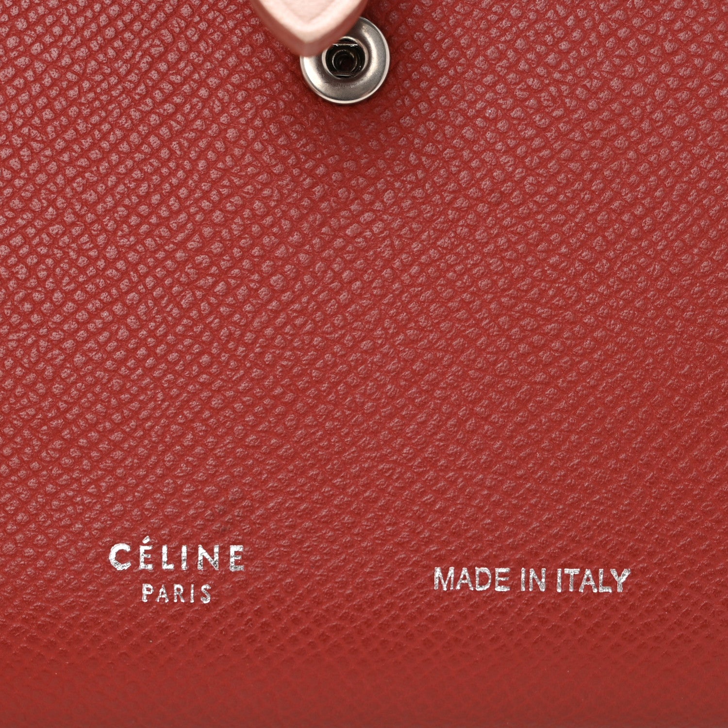 Celine Grained Calfskin Medium Multifunction Strap Wallet Scarlet 6 of 10