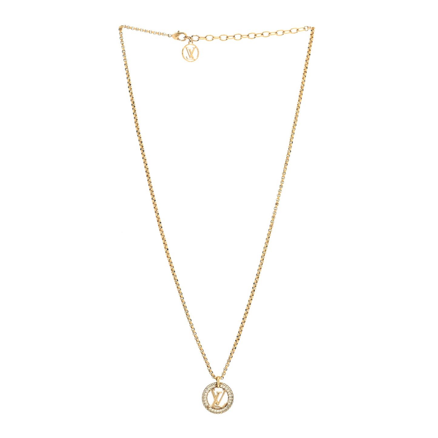 LOUIS VUITTON Metal Crystal Louise By Night Necklace
