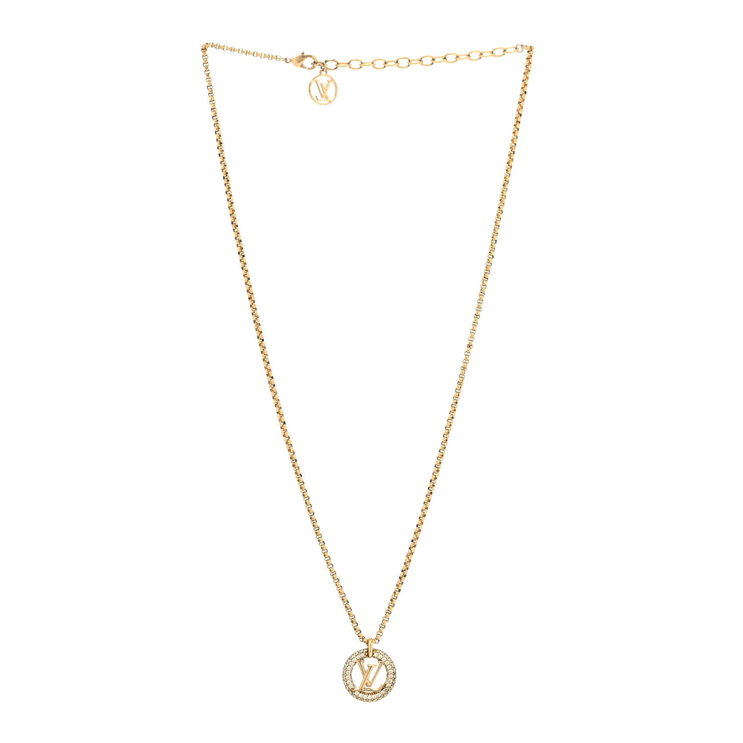 Louis Vuitton LOUIS VUITTON Metal Crystal Louise By Night Necklace 3 of 5