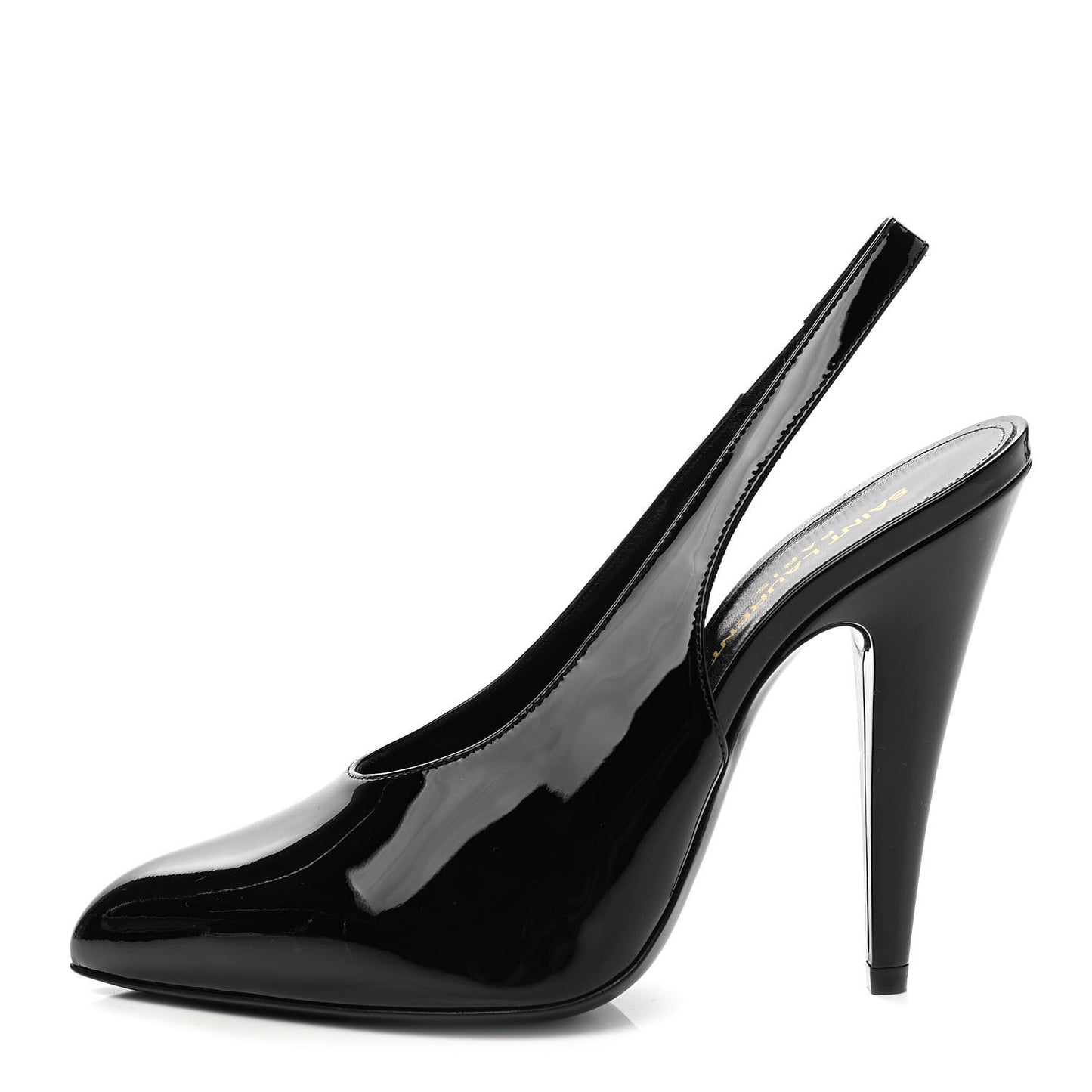 Patent Venus 110 Slingback Pointed Pumps 38 Black