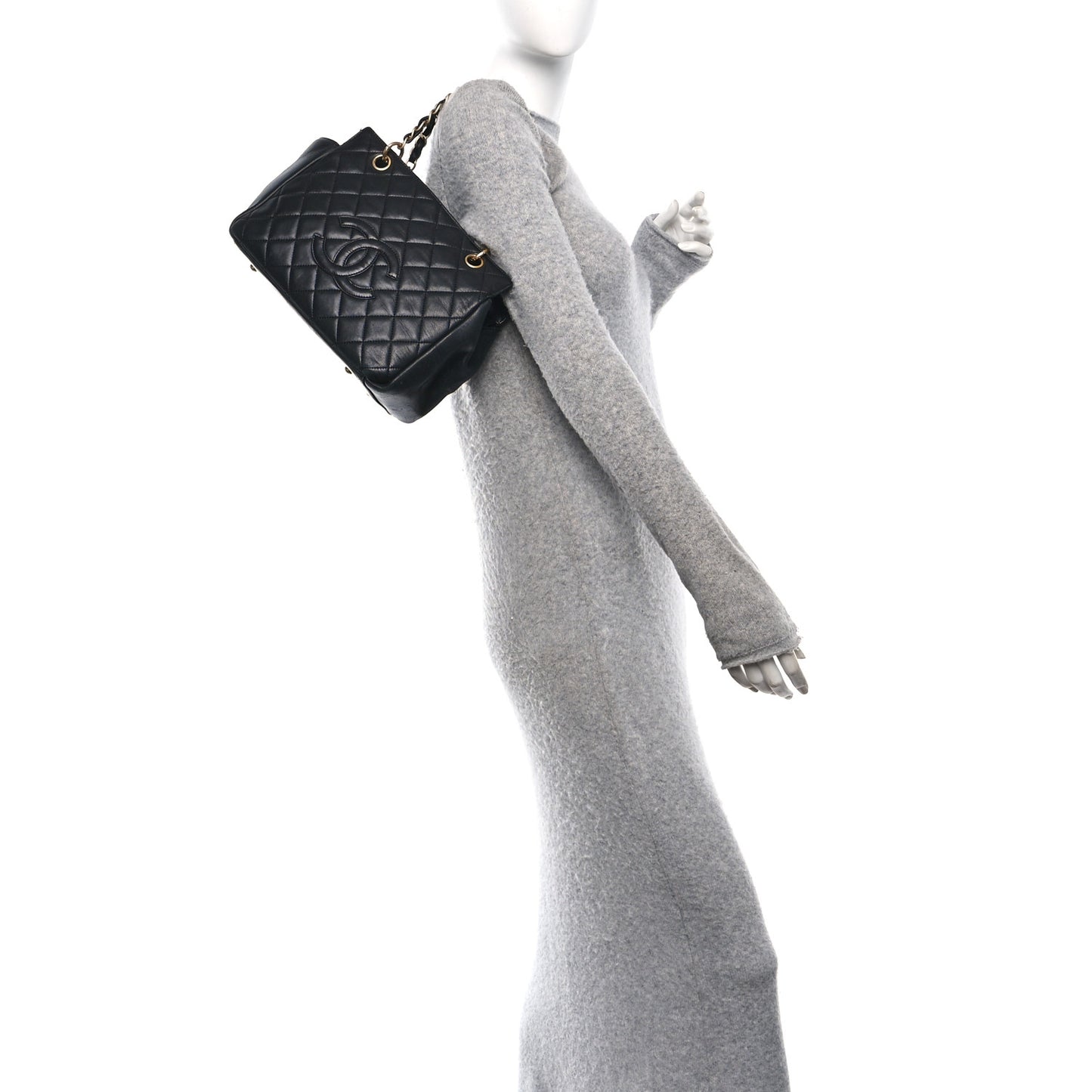 Lambskin Quilted Petit Timeless Tote PTT Black