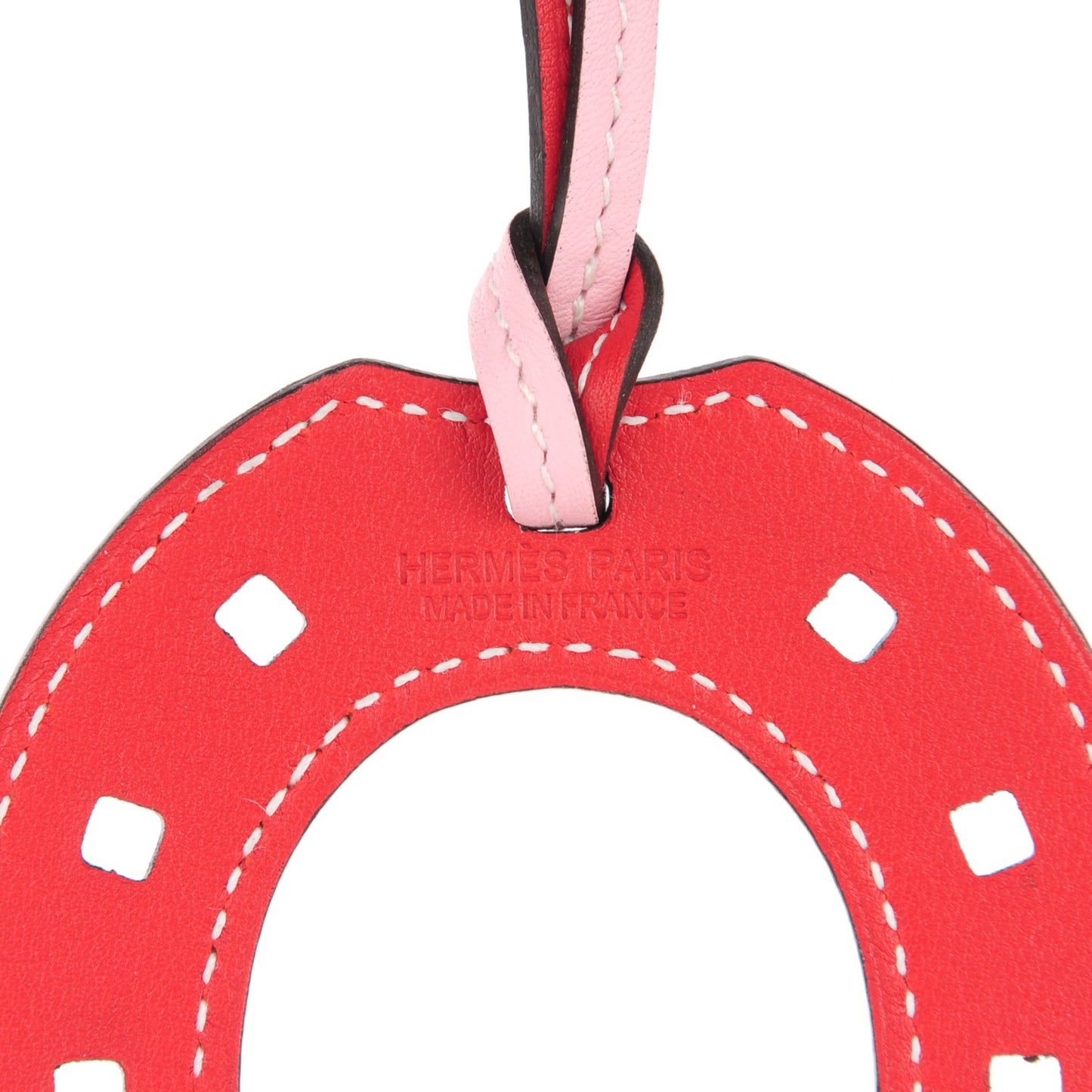 Swift Paddock Horseshoe Bag Charm Rose Sakura Vermillion