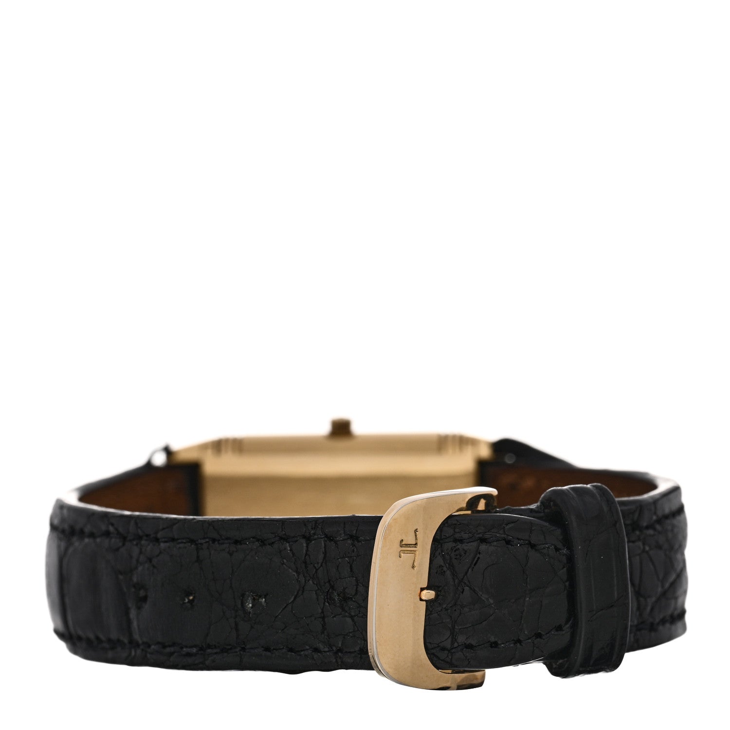 Jaeger-LeCoultre 18K Yellow Gold Alligator 23mm Reverso Classic Quartz Watch 250.11.11 3 of 5