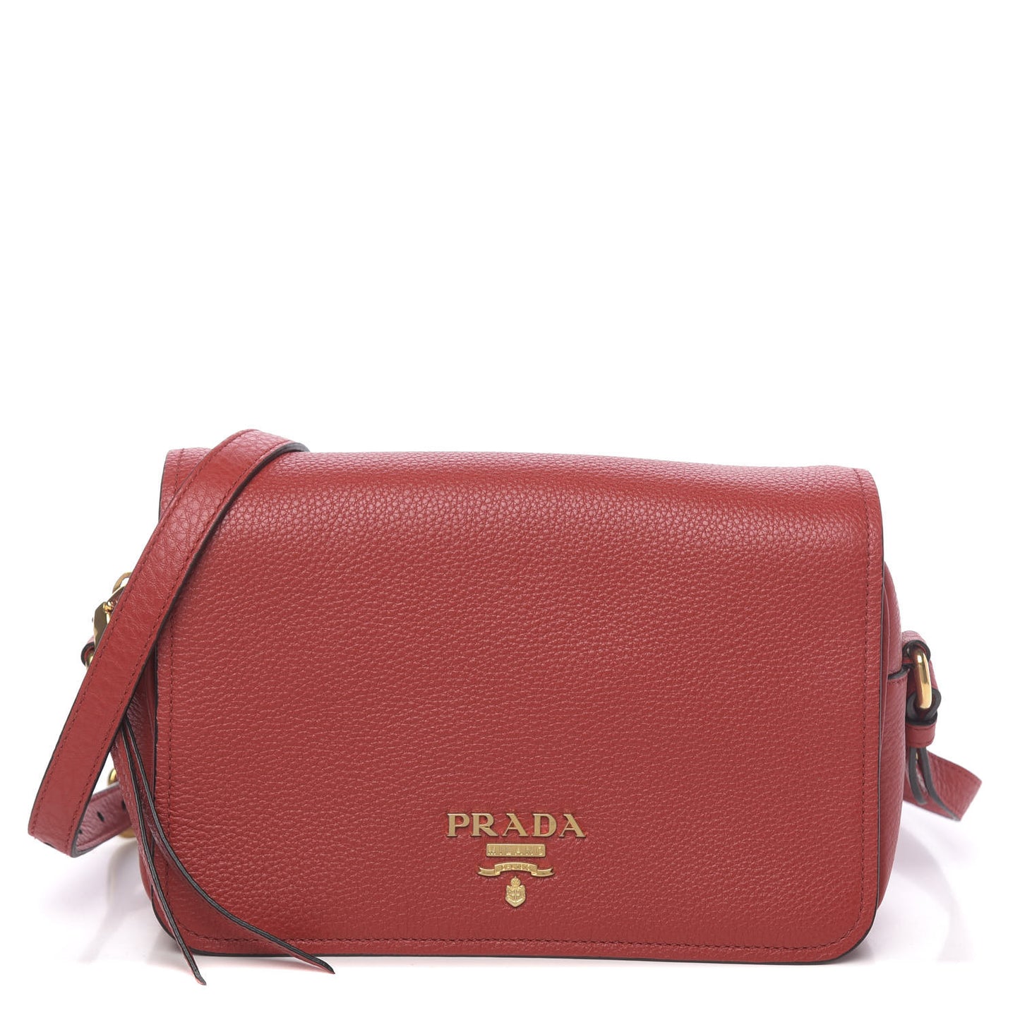 Vitello Phenix Flap Crossbody Rosso
