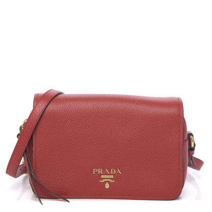Prada Vitello Phenix Flap Crossbody Rosso 1 of 10