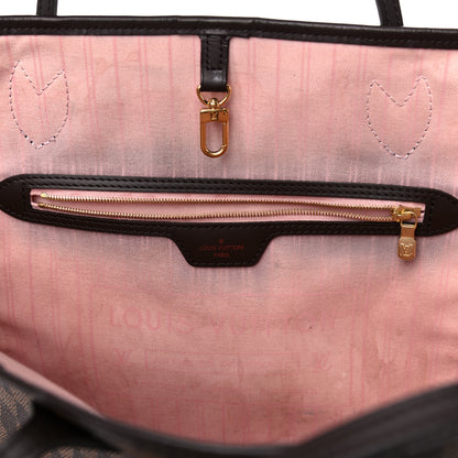 Louis Vuitton Damier Ebene Neo Neverfull MM Rose Ballerine 13 of 24