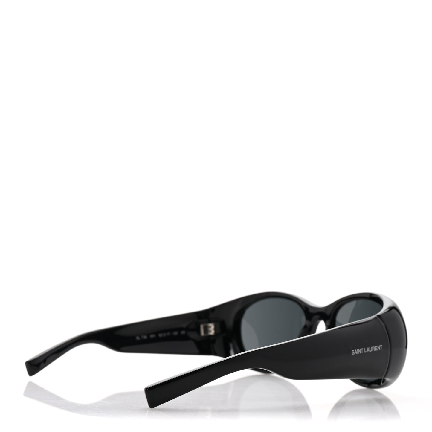 Acetate Oval Sunglasses SL736 Black