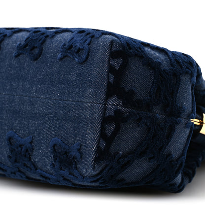 Fendi Denim Karligraphy Embroidered Medium Fendi First Blue 10 of 12