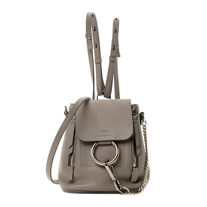 Chloe Suede Calfskin Mini Faye Backpack Motty Grey 1 of 10