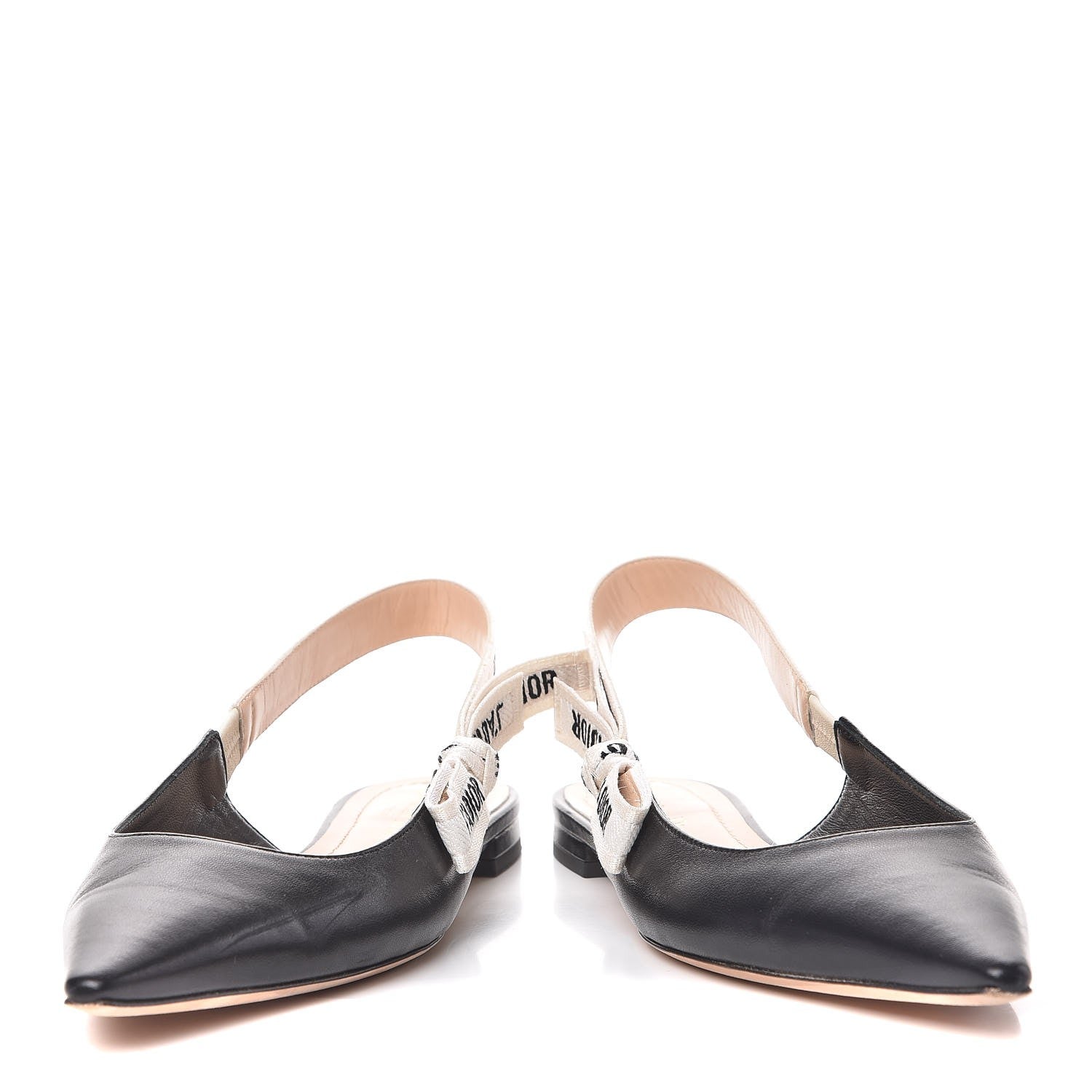 Christian Dior Lambskin Ribbon J'Adior Slingback Ballet Flats 39 Black 6 of 12