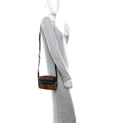 Gucci Suede Patent Web Small Ophidia Shoulder Bag Nocciola Black 2 of 10