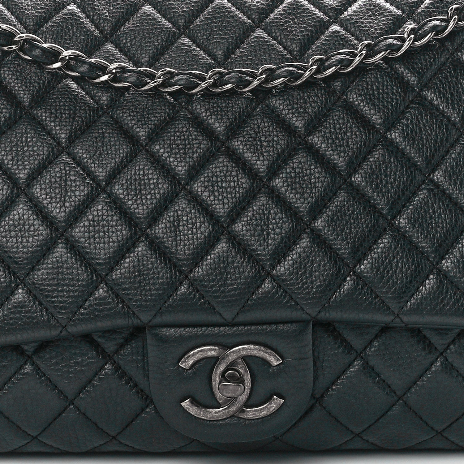 Chanel Calfskin Quilted XXL Travel Flap Bag Black 6 of 9