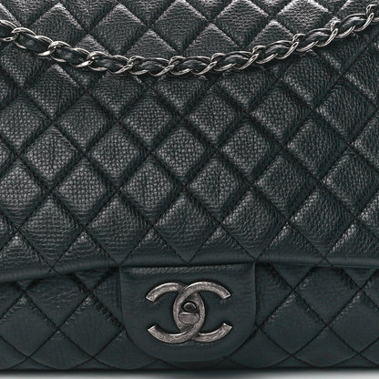 Chanel Calfskin Quilted XXL Travel Flap Bag Black 6 of 9