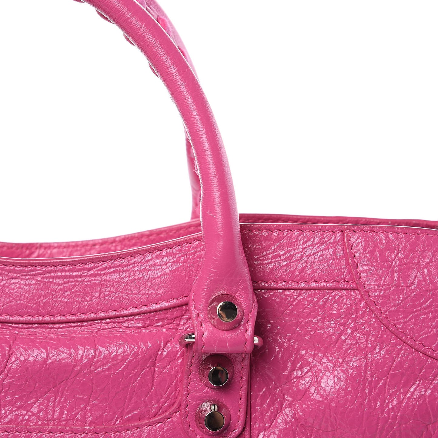 Agneau Classic Silver Hardware S City Rose Flamingo