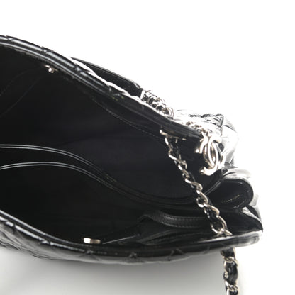 Chanel Patent Quilted Large Just Mademoiselle Bowling Bag Black 5 of 15